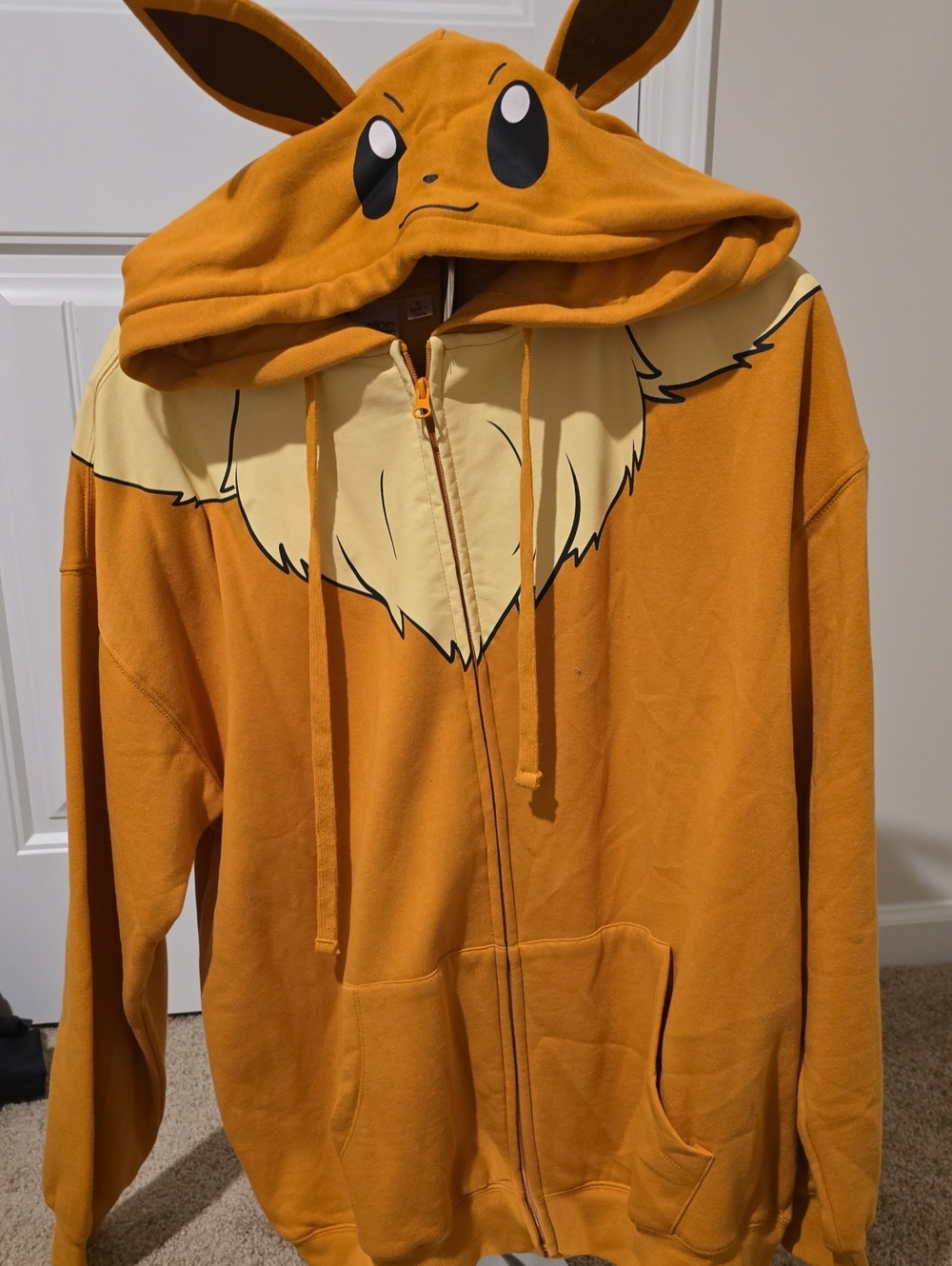 Pokemon Eevee Character Hoodie Costume Zip-Up